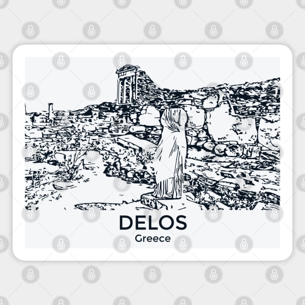 Delos - Greece Magnet by Lakeric